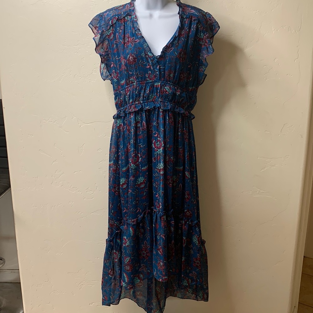 Dark blue and purple high low dress